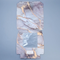 Кондитерская упаковка, коробка с ламинацией &laquo;Мрамор&raquo;, 20 х 20 х 4 см