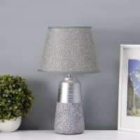 Настольная лампа с абажуром RISALUX &laquo;Удача&raquo;, 1&times;Е14, 40 Вт, серый, 22&times;22&times;39 см