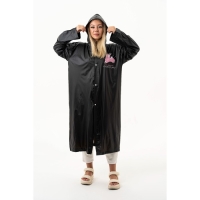 Дождевик взрослый плащ &laquo;На крыльях счастья&raquo;, размер универсальный, размер 42-48, 60 х 110 см, цвет чёрный
