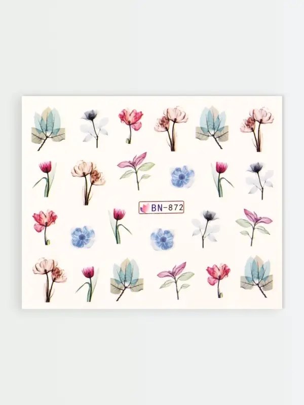 Слайдеры для ногтей &laquo;Цветочные мечты&raquo;, разноцветные