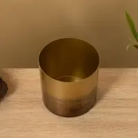 Кашпо на подставке "Малахит" железо 12х12х21 см