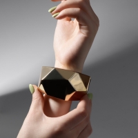 Браслет металл «Манжета» углы, цвет золото Браслет металл «Манжета» углы, цвет золото