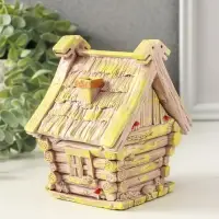 Шкатулка для украшений &laquo;Избушка&raquo; 12&times;11&times;9 см, гипс, коричневый