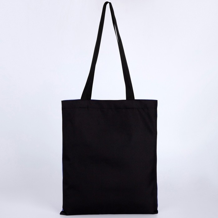 Шопер детский для девочки без застёжки, цвет сиреневый/чёрный