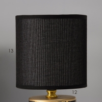 Настольная лампа с абажуром RISALUX &laquo;Юнона&raquo;, Е14, 40 Вт, чёрно-золотой, 13&times;13&times;26.5 см