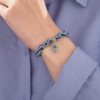 Браслет-оберег &laquo;Глазик&raquo; рука, цвет синий, d=7,5 см