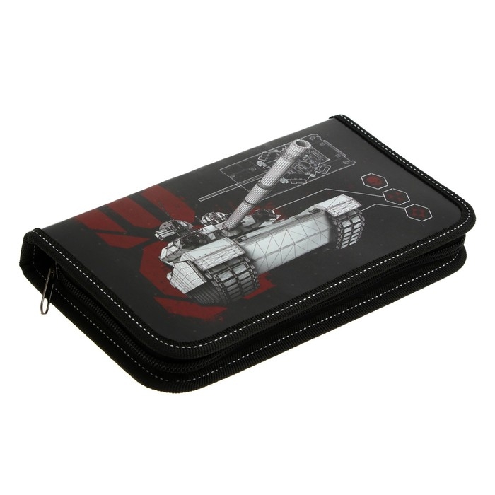 Пенал 1 секция 115 х 205 х 30 мм, Calligrata Пенал 1 секция 115 х 205 х 30 мм, Calligrata "Танк", ламинированный картон