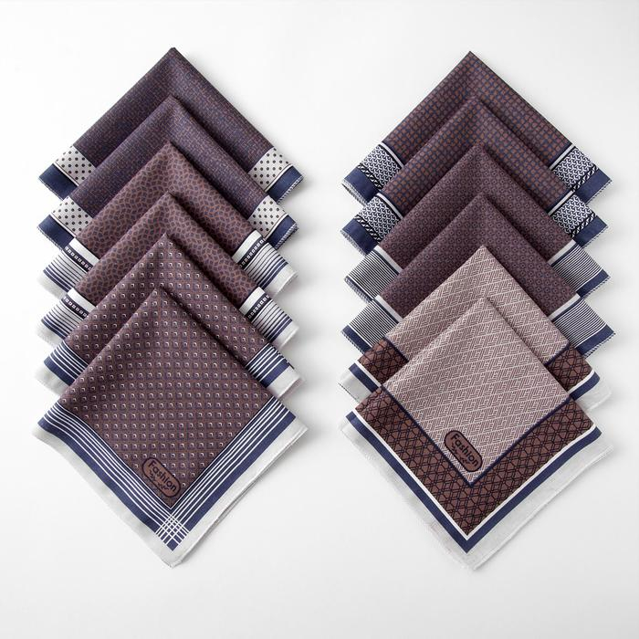 Платки носовые мужские Этель Платки носовые мужские Этель "Серджио" 30*30 см,(набор 12 шт,) цв.фиолетовый, рис. МИКС
