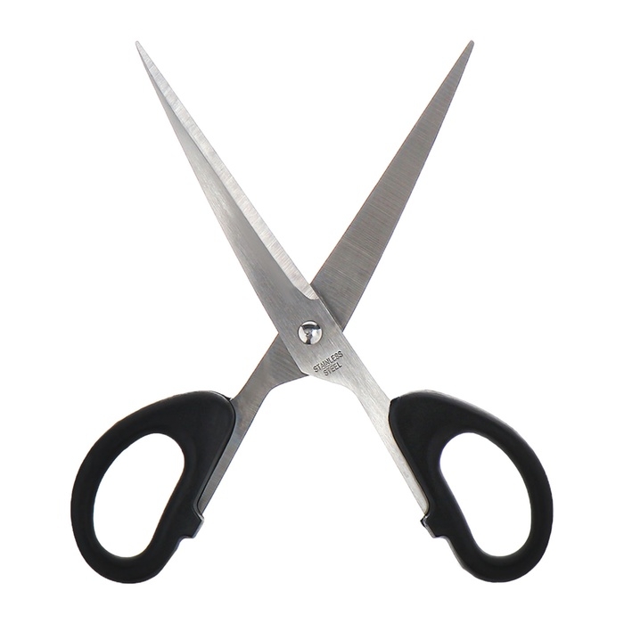 Ножницы канцелярские 16,7см Офис пластиковые ручки, европодвес