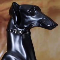 Ошейник "Сияние" с бусиной и бубенчиком, 29 х 1 см, ОШ 21-26, чёрный