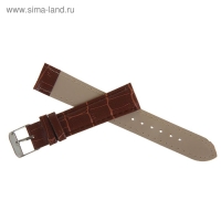 Ремешок для часов "Соломон", 18 мм, экокожа, l-19 см, коричневый Ремешок для часов "Соломон", 18 мм, экокожа, l-19 см, коричневый