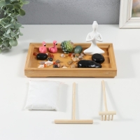 Сад камней Дзен "Будда и фламинго" белый песок 2,5х21,5х13 см Сад камней Дзен "Будда и фламинго" белый песок 2,5х21,5х13 см