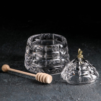 Ёмкость хрустальная для мёда &laquo;Улей с пчёлкой&raquo;, 200 мл, h=11.8 см