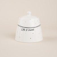 Сахарница фарфоровая SL Home &laquo;Милый дом&raquo;, 180 мл, 9&times;7 см, цвет белый
