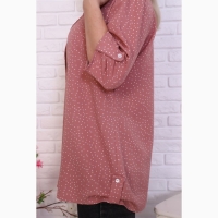 Платье рубашка, цвет пудра, размер 62