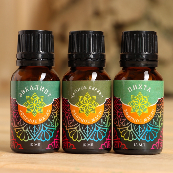 Набор эфирных масел Набор эфирных масел "Иммунитет" пихта,эвкалипт, чайное дерево 3х15 мл