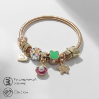 Браслет ассорти &laquo;Марджери&raquo; одинарный, ассорти, цветной в золоте