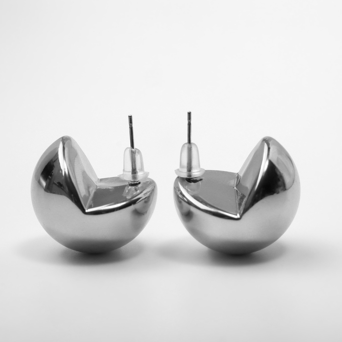 Серьги пластик &laquo;Сфера&raquo; правда, цвет серебро