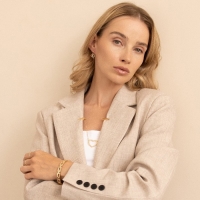 Зажим для кардигана &laquo;Сердечко&raquo; на цепочках, цвет золото