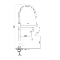 Cмеситель для кухни Accoona A5490-2, многофункциональный, гибкий излив, хром