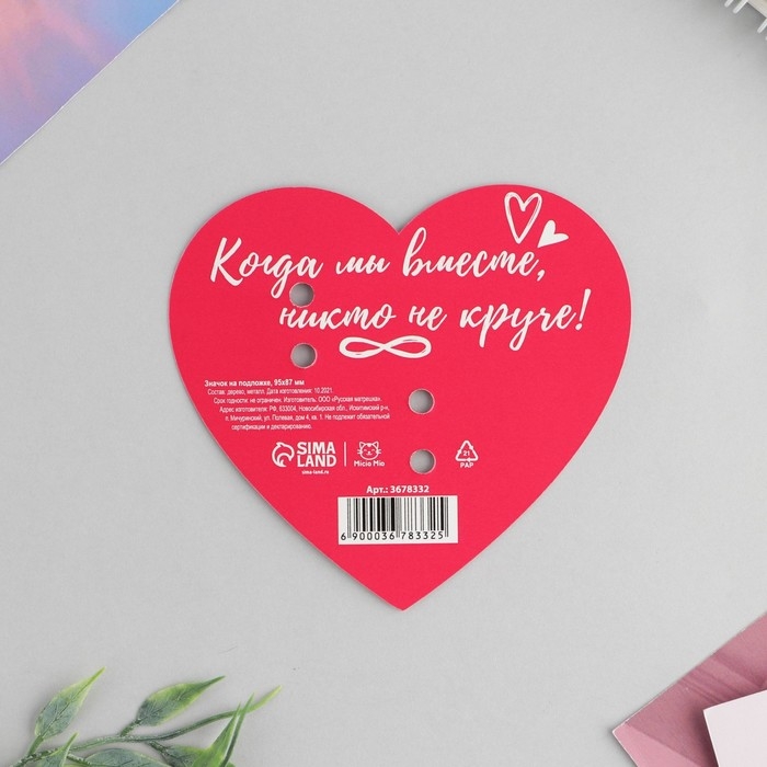 Набор парных значков &laquo;Енотики&raquo;, 2 шт., 9,5 х 8,7 см