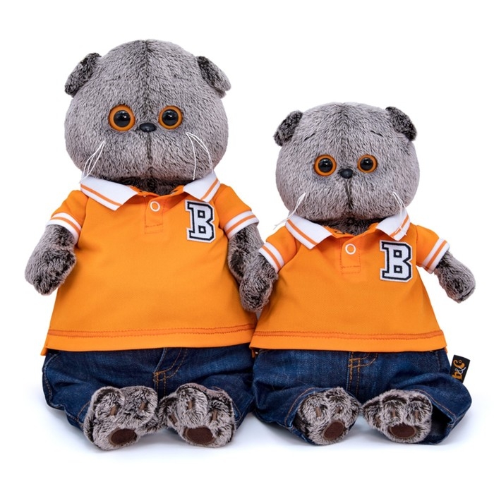 Мягкая игрушка &laquo;Басик в джинсах и футболке поло&raquo;, 25 см