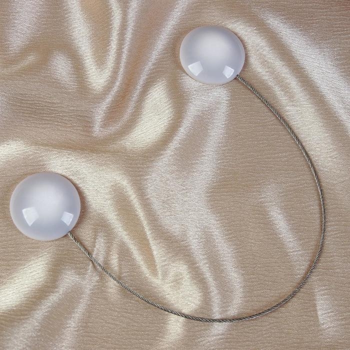 Подхват для штор &laquo;Переливы&raquo;, d = 3,8 см, цвет белый/серый