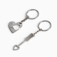Брелок для ключей парный, &laquo;Беру твое сердечко в заложники&raquo;, металл, 9 х 14 см
