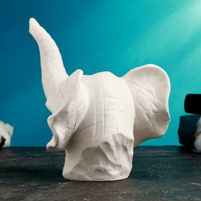 Кашпо - ваза Кашпо - ваза "Слон" белый, 13х12х15см