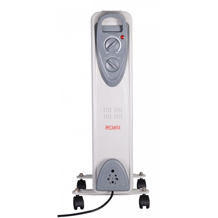 Масляный обогреватель "Ресанта" ОМ-9Н, 2000 Вт, 9 секций, 20 м&sup2;, белый