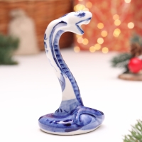 Сувенир "Змея", №18, гжель, 7 см