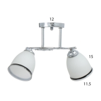 Люстра "Офелия" 2хЕ27 40т хром 47х18х25 см BayerLux Люстра "Офелия" 2хЕ27 40т хром 47х18х25 см BayerLux