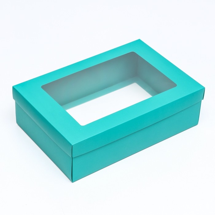 Коробка подарочная складная, упаковка, &laquo;Изумрудная&raquo;, с окном 30 х 20 х 9 см