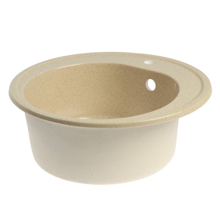 Мойка AGATA AG7C10, врезная, 500 х 180 мм, круглая, цвет бежевый Мойка AGATA AG7C10, врезная, 500 х 180 мм, круглая, цвет бежевый