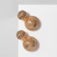 Клипсы &laquo;Рельеф&raquo;, цвет золото