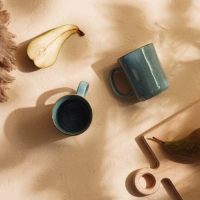 Набор кружек фарфоровых SL Home &laquo;Аззура&raquo;, 400 мл, цвет голубой