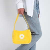 Сумка молодёжная на молнии, цвет жёлтый