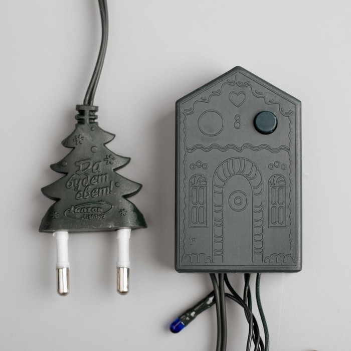 Гирлянда &laquo;Нить&raquo; 7 м, IP20, тёмная нить, 100 ламп, свечение мульти, 8 режимов, 220 В