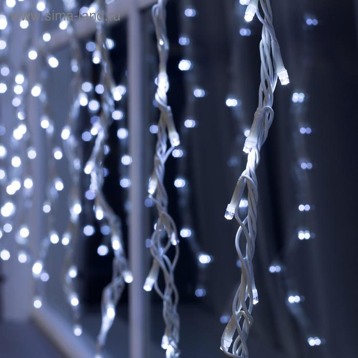 Гирлянда &laquo;Водопад&raquo; 2 &times; 1.5 м, IP44, УМС, белая нить, 400 LED, свечение белое, 8 режимов, 220 В