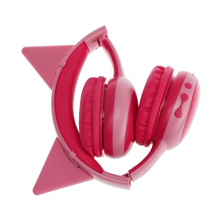 Детские наушники Perfeo KIDS, беспроводные,полноразмерные,микрофон, BT 5.0, 300 мАч, розовые