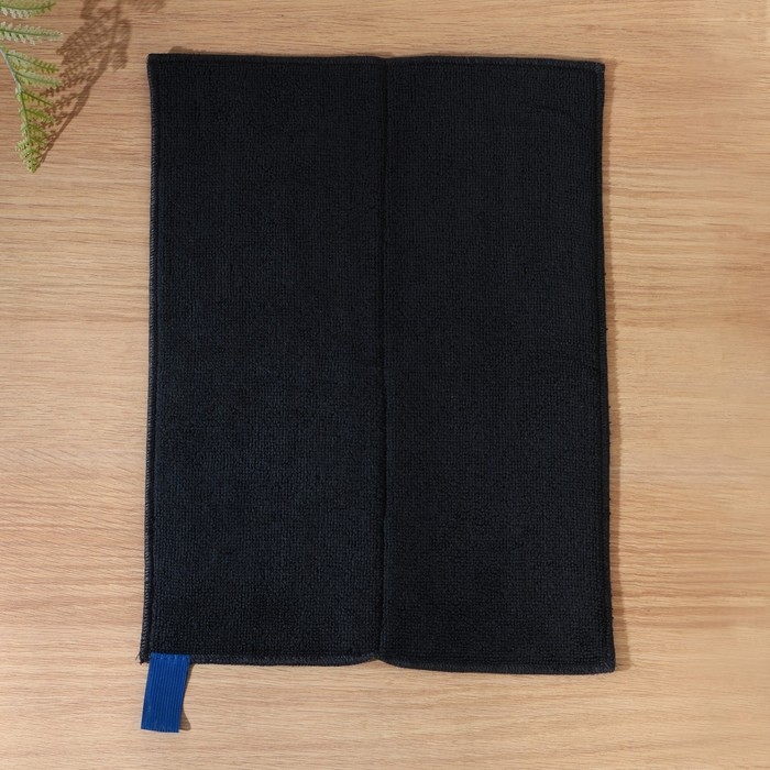 Коврик для сушки посуды Доляна &laquo;Лофт&raquo;, 30&times;40 см, микрофибра, цвет чёрный