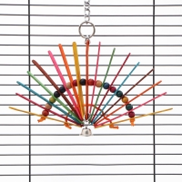 Игрушка для птиц "Веер" с колокольчиком, разноцветная, 20 х 20 см Игрушка для птиц "Веер" с колокольчиком, разноцветная, 20 х 20 см