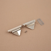 Застёжка для сумки, 4,5 &times; 2,9 см, цвет жемчужный серебряный