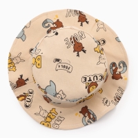 Панама детская "Зверушки" MINAKU, цв,бежевый , р-р 50