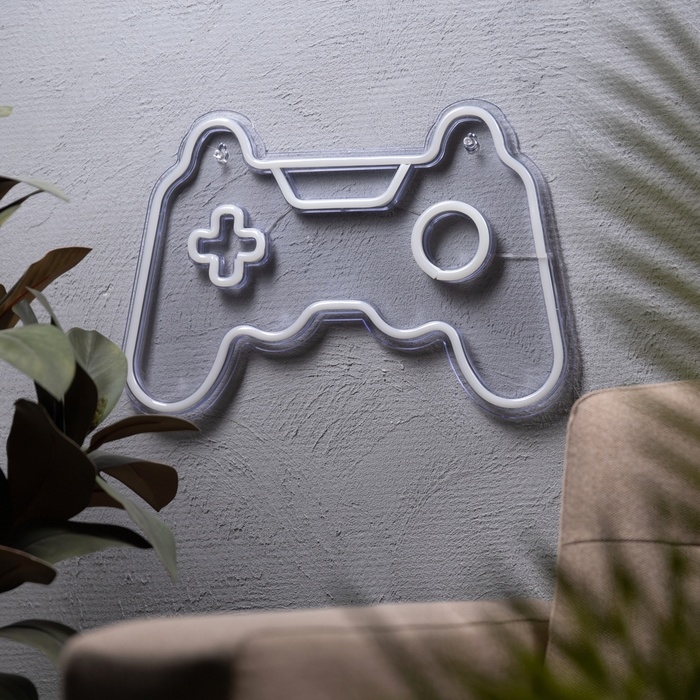 Неоновая вывеска &laquo;Геймпад&raquo; 40.5 x 28 см, USB, свечение сине-красно-зелено-тепло белое