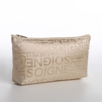 Косметичка на молнии, цвет бежевый Косметичка на молнии, цвет бежевый