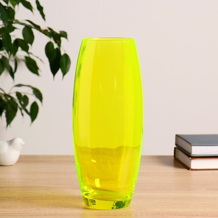 Ваза Ваза "Радуга G" желтая d-8см, 11х26см