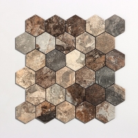 Панель самоклеящаяся 30*30см мозаика соты, темная Панель самоклеящаяся 30*30см мозаика соты, темная