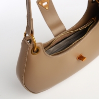 Сумка женская багет на молнии TEXTURA, средний размер, цвет светло-коричневый