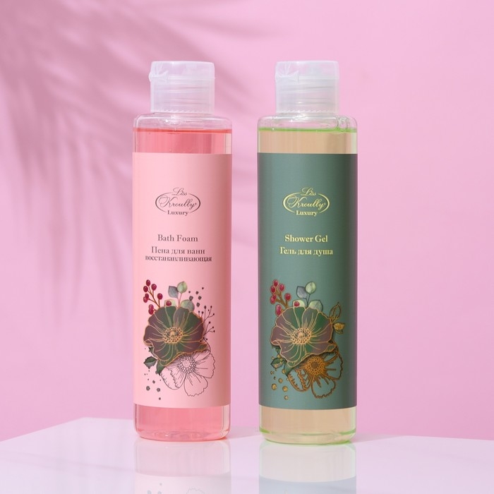Подарочный набор косметики Liss Kroully: гель для душа, 260 мл + Пена для ванн, 260 мл
